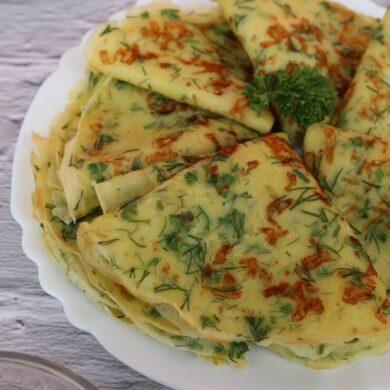 Herb and cheese blini recipe