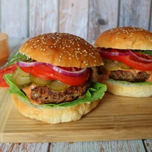 Vegan burger / bean burger (kidney bean burger)