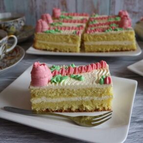 Russian sponge slices with butter cream